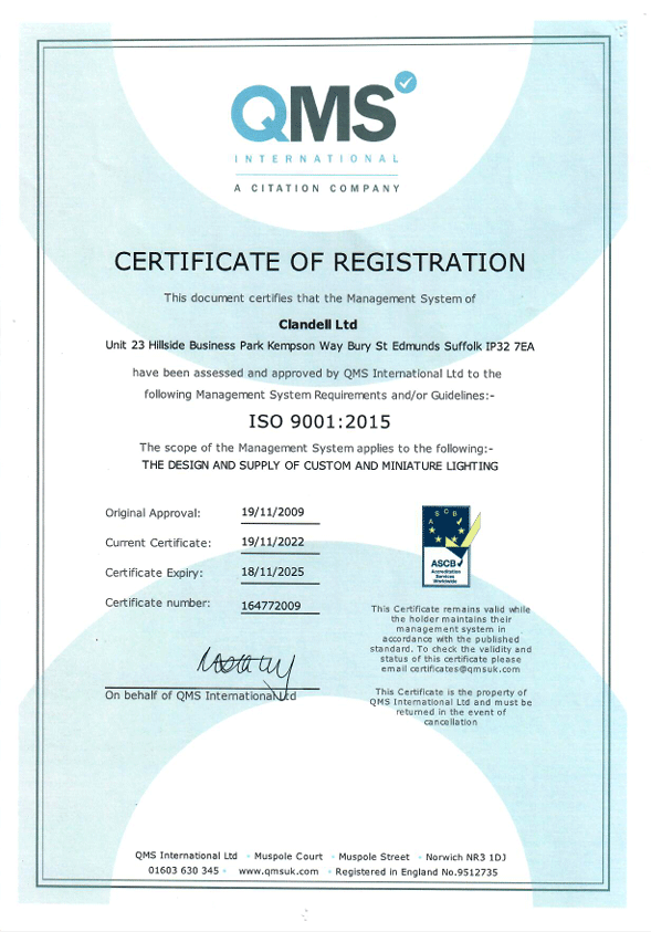 QMS Certificate